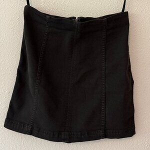 Free People – Black Denim Mini Skirt